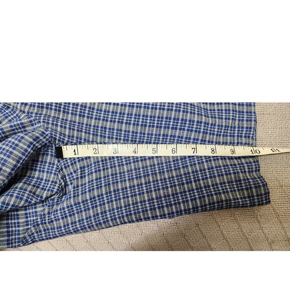 Bugle Boy Blue Walking Bermuda Blue and Gray Plaid 4 pocket Shorts W Size 16 R - Picture 7 of 10